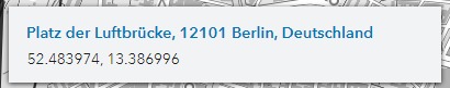 Example position of placemark, showing Berlin and its coordinates