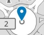 Blue placemark on a map