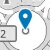 Blue placemark on a map